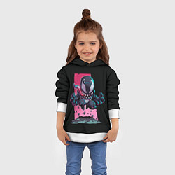 Толстовка-худи детская Мини Веном, цвет: 3D-белый — фото 2