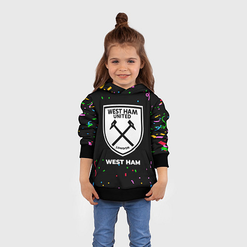 Детская толстовка West Ham конфети / 3D-Черный – фото 4