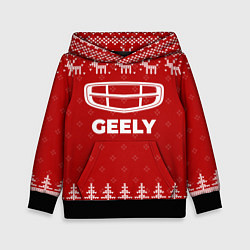 Детская толстовка Новогодний Geely с оленями