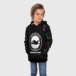 Толстовка-худи детская Brighton конфети, цвет: 3D-черный — фото 2