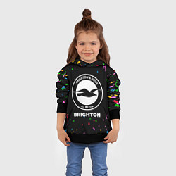 Толстовка-худи детская Brighton конфети, цвет: 3D-черный — фото 2