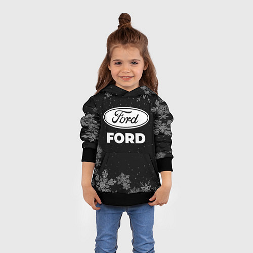 Детская толстовка Снежный Ford / 3D-Черный – фото 4