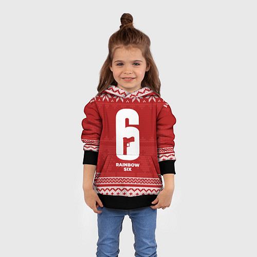 Детская толстовка Новогодний Rainbow Six / 3D-Черный – фото 4