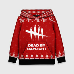 Детская толстовка Новогодний Dead by Daylight с оленями