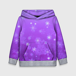 Толстовка-худи детская Резные снежинки глитч, цвет: 3D-меланж