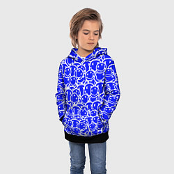 Толстовка-худи детская Nirvana logo blue, цвет: 3D-черный — фото 2