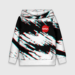 Детская толстовка Nasa glitch color