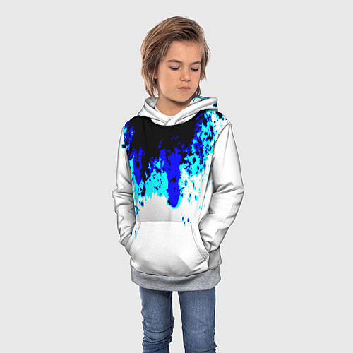 Детская толстовка Синяя кровь андроида / 3D-Меланж – фото 3
