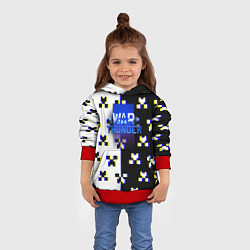 Толстовка-худи детская Warthunder x minecraft, цвет: 3D-красный — фото 2