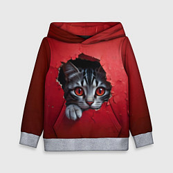 Детская толстовка Выглядывающий котик