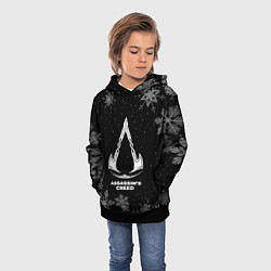 Толстовка-худи детская Снежный Assassins Creed, цвет: 3D-черный — фото 2