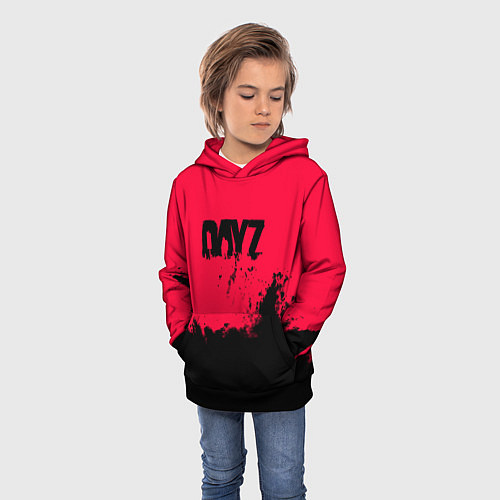 Детская толстовка Dayz черные краски / 3D-Черный – фото 3