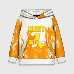 Толстовка-худи детская Rust flame, цвет: 3D-белый