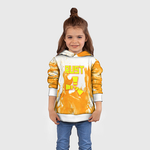 Детская толстовка Rust flame / 3D-Белый – фото 4