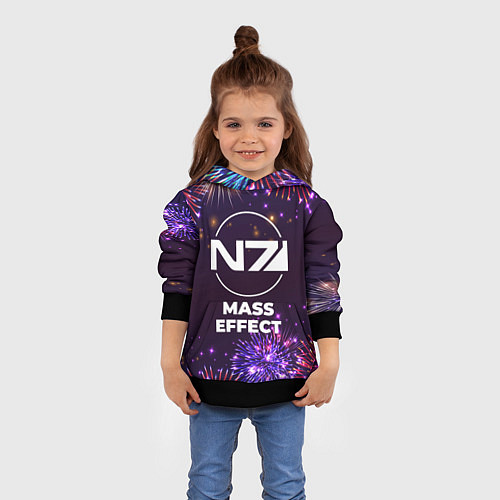 Детская толстовка Праздничный Mass Effect / 3D-Черный – фото 4