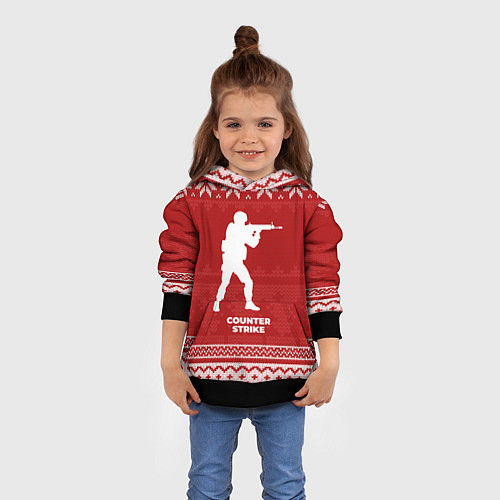 Детская толстовка Новогодний Counter Strike / 3D-Черный – фото 4
