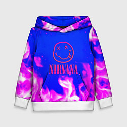 Детская толстовка Nirvana neon flame