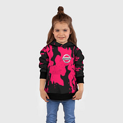 Толстовка-худи детская Nissan fire pink, цвет: 3D-черный — фото 2