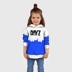 Толстовка-худи детская Dayz сине белая геомтерия, цвет: 3D-белый — фото 2