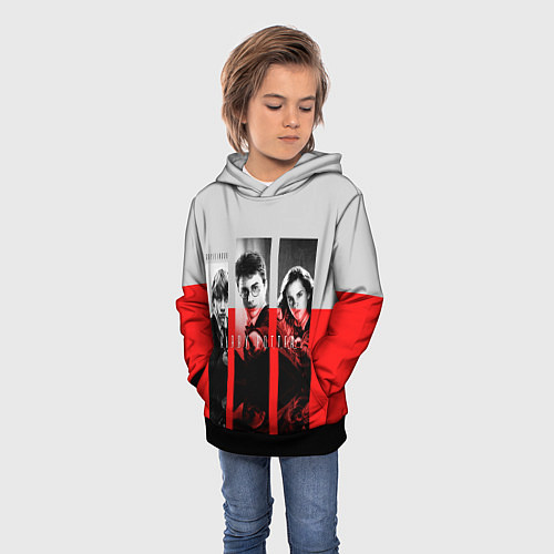 Детская толстовка Гарри Поттер и его друзья / 3D-Черный – фото 3