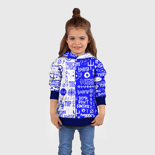 Детская толстовка Twenty one pilots лого / 3D-Синий – фото 4