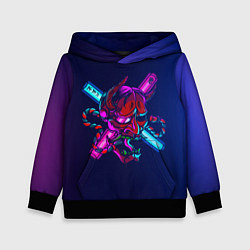 Детская толстовка Демон они неоновый