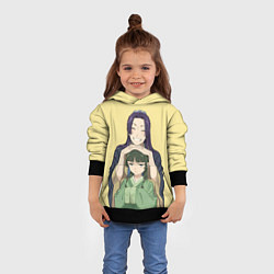 Толстовка-худи детская Джинши и Маомао - монолог фармацевта, цвет: 3D-черный — фото 2