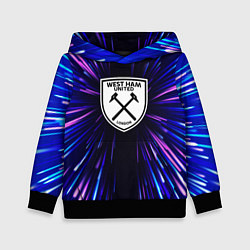 Толстовка-худи детская West Ham neon energy, цвет: 3D-черный