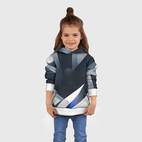 Детская толстовка Абстракция город следующего века / 3D-Белый – фото 4