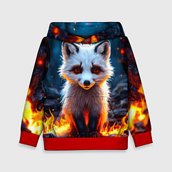 Детская толстовка Песец в огне