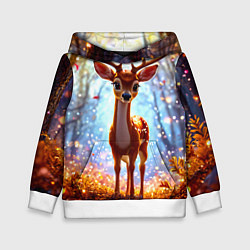 Детская толстовка Олень в искристом лесу