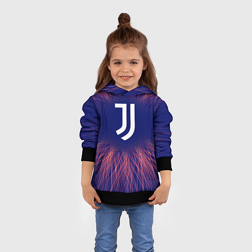 Детская толстовка Juventus red energy / 3D-Черный – фото 4