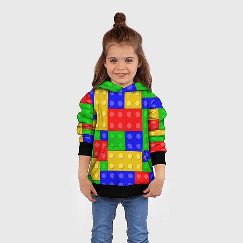 Детская толстовка Детали Лего / 3D-Черный – фото 4