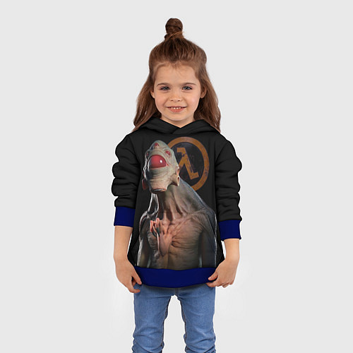 Детская толстовка Half life - vortigaunt / 3D-Синий – фото 4