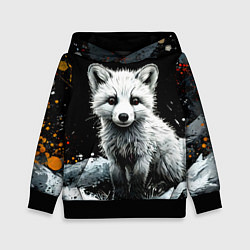 Детская толстовка Песец на черном