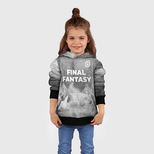 Детская толстовка Final Fantasy - grey gradient посередине / 3D-Черный – фото 4