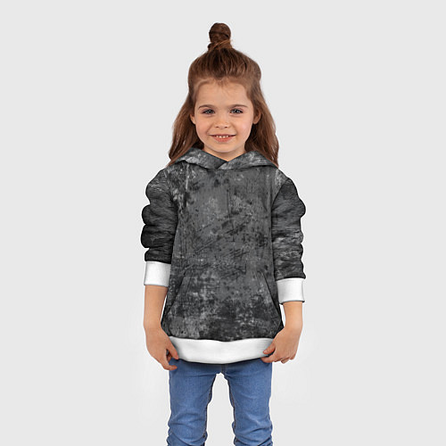 Детская толстовка Абстракция - grunge mood / 3D-Белый – фото 4