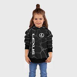 Толстовка-худи детская Lexus - монохромный, цвет: 3D-черный — фото 2