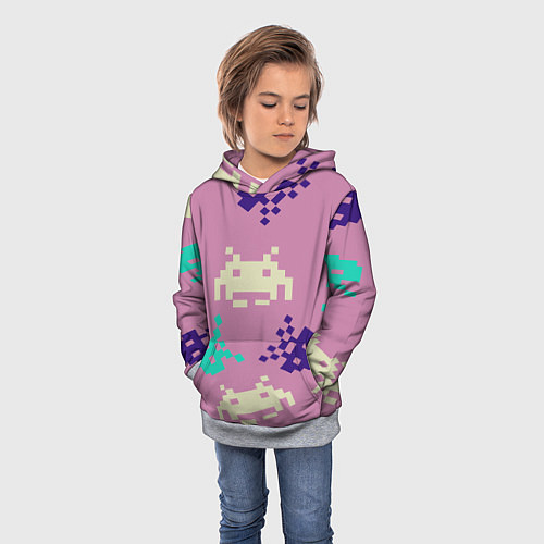 Детская толстовка Пиксели фильтр / 3D-Меланж – фото 3
