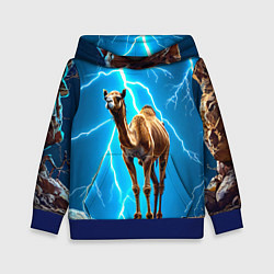 Детская толстовка Верблюд и удар молнии