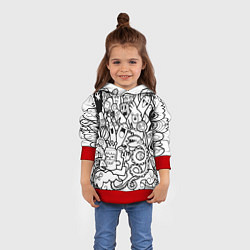 Толстовка-худи детская Каляки маляки, цвет: 3D-красный — фото 2