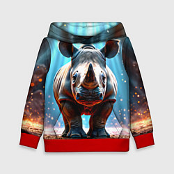 Детская толстовка Носорог в лучах