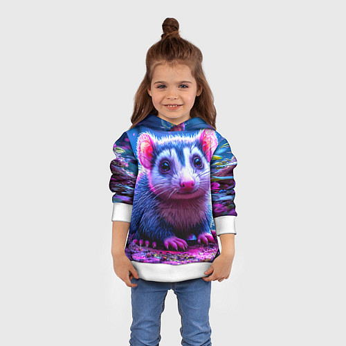 Детская толстовка Малыш опоссум / 3D-Белый – фото 4