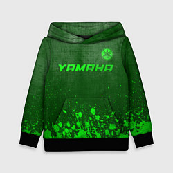 Толстовка-худи детская Yamaha - green gradient посередине, цвет: 3D-черный