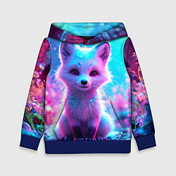 Детская толстовка Песец в неоновом свете