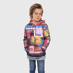 Толстовка-худи детская Lo-fi японский стиль улица, цвет: 3D-меланж — фото 2