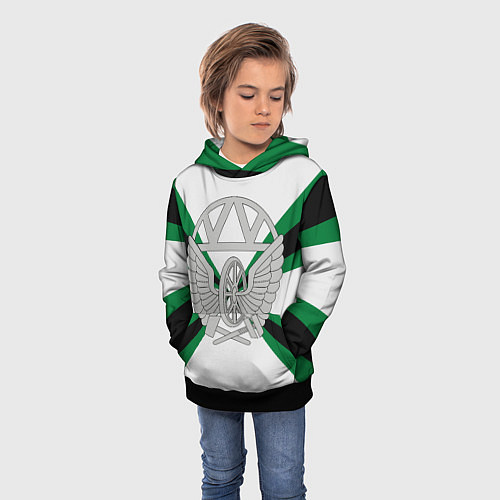 Детская толстовка Железнодорожные войска / 3D-Черный – фото 3