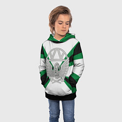 Толстовка-худи детская Железнодорожные войска, цвет: 3D-черный — фото 2