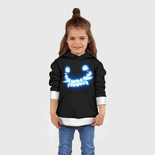 Детская толстовка Улыбка демона / 3D-Белый – фото 4