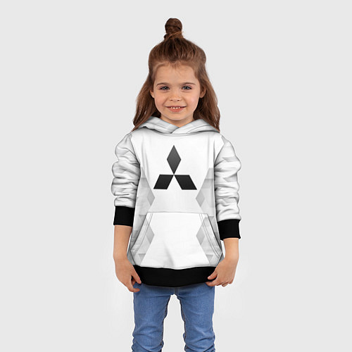 Детская толстовка Mitsubishi white poly / 3D-Черный – фото 4